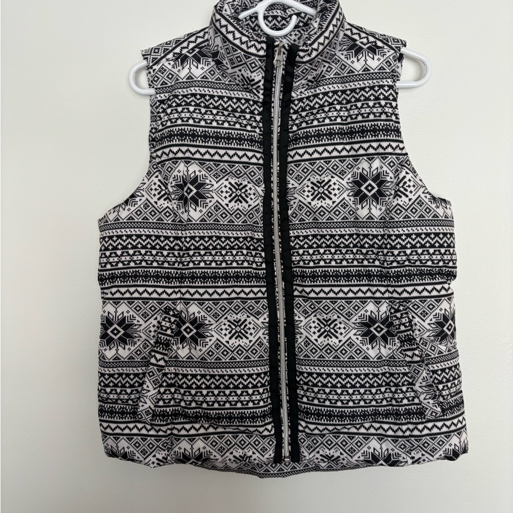 Lands' End Fair Isle Puffer Vest